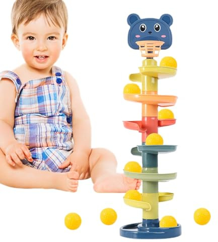 Ball Drop And Roll Ramp Toys, Swirling Ball Tower, Balls Drop Sensory Toy, Developmental Toys For Babys 12 Months, Bab Tower Roll Balls Game, 1st Birthday Gift For Babys Easter Gift