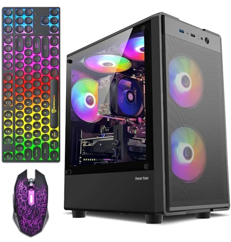 ZER-LON Prebuilt Gaming PC Desktop, Core I5 up to 3.6 GHz, RX 550 4GB GDDR5