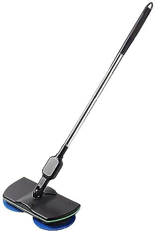 Vadrouille électrique, sans fil, rechargeable, puissante action de rotation, fonction d'époussetage, nettoyeur à vapeur pour le nettoyage des sols en marbre, carrelage en bois dur
