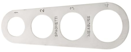 JOINPAYA Règle Doseuse Spaghetti en Acier Inoxydable Robuste à 4 Trous, Outil de Mesure Précis pour Pâtes Spaghetti et Nouilles, Accessoire Cuisine Polyvalent pour Contrôle des Portions,