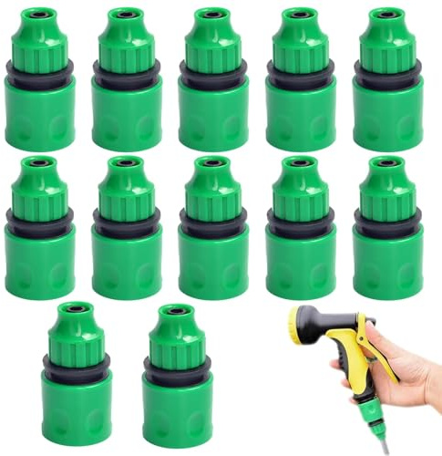 Bewässerungsschlauch Schlauchadapter Schlauchverbinder 8mm, 12 Stück Kunststoff Schlauchverbinder Set, Vielseitig Für Gartenbewässerungssystem Gewächshaus Rasenpflege, Dichtende Verbindung Für Gartens