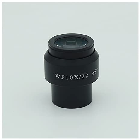 ZTBH Microscope Accessories Kit 1PCS Stereo Microscope WF10X 22 Mm 23mm 24mm Wide Angle Eyepiece with Eyeguards 30mm Diameter Microscope Slides(WF10X-22)