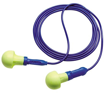 3M E-A-R Push-Ins 19014 318-3000 E-A-R - Tapones para los oídos (metal, con cable, en bolsa de poliuretano, 30 cm de altura, 24 cm de longitud, 16 cm de ancho, poliuretano, talla única, color amarillo