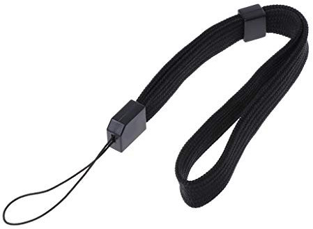 Xuniu Dragonne de lanière de, lanière accrochante réglable pour Le téléphone Portable Wii Appareil Photo Mp3 Mp4 16x1cm Noir