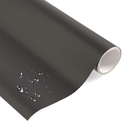 timalo® Klebefolie Uni MATT ANTHRAZIT - selbstklebende Möbelfolie Dekofolie grau Vinyl Folie - Made in Germany (Meterware am Stück, je 1 Meter x 63 cm)