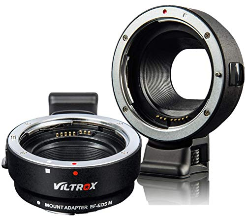 VILTROX EF-EOS M Lens Adapter Mount Electronic Auto Focus EF-M Adapter AF Lens Mount Converter for Canon EOS EF/EF-S Lens to Canon EOS M Mount(EF-M Mount) Camera EOS M100 M50 M2 M3 M10 M6 M5 II M200