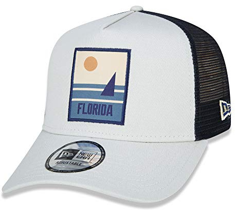 New Era Florida Location Patch Stone A-Frame Adjustable Trucker Cap - One-Size