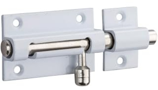 Targette pour Porte de Meuble, Laiton Poli Blanc, Pêne Ø 8 mm, Dimensions 50x30 mm, Sécurité Optimale, Installation Facile, Design Élégant, Accessoire de Quincaillerie, THIRARD