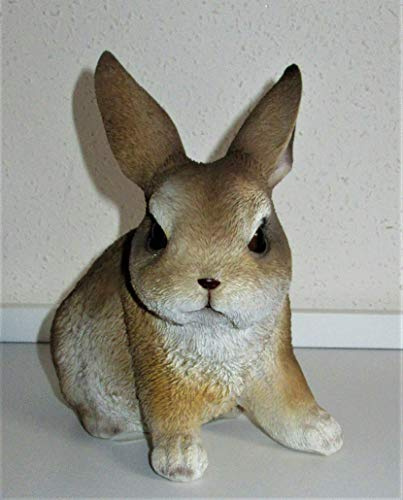 Rofu Dekofigur/Gartenfigur/Hase/Tierfigur/Garten Deko/Kunststein/Polyresin/frostfest/Ostern