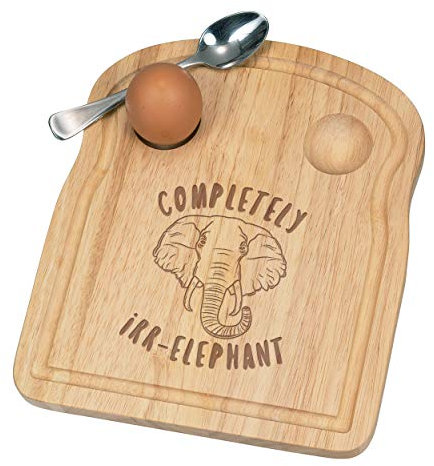 Completely Irr-Elephant Breakfast Dippy Egg Cup Board Wooden Easter