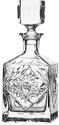 ARNSTADT KRISTALL Carafe à whisky Santra (25 cm) en cristal soufflé à la bouche – poli à la main – Fabriqué à la main en Allemagne