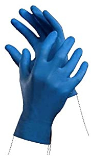 BERTOZZI Guantes de nitrilo sin polvo, color azul, talla XL, 100 unidades