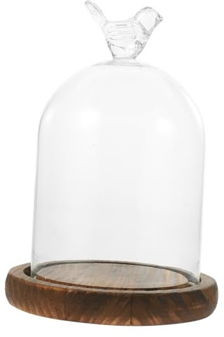 Homoyoyo Wohnkultur Vitrine Tischdeko Garten Mini Kuchenglocke Glasglocke 1 Glasanzeigeabdeckung Aufbewahrungsglasabdeckungsbeh?lter für Glaskuppel Tortenglocke Glasdom Glasvitrine