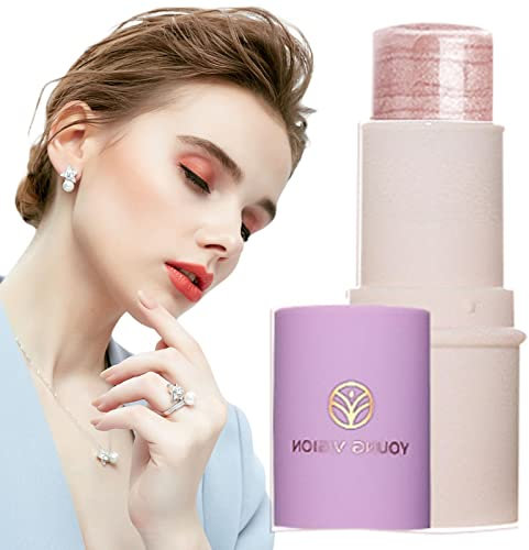 Fard in crema - Illuminante Blush Crema Stick,Stick per trucco a lunga tenuta per una brillante per labbra e guance A/r