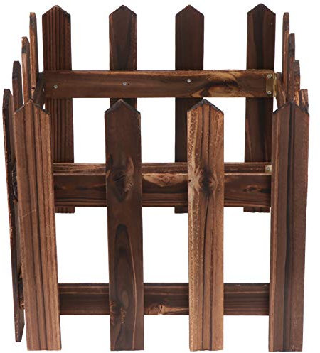 Angoily Recinzione per Albero di Natale in Legno Staccionata in Miniatura Decorazioni Natalizie Recinto per Giardino delle Fate per Alberi di Natale e Cortili