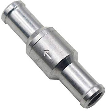 TANGJIANCHENG 6/8/10 / 12mm clapet Anti-Retour en Alliage d'aluminium One Way Carburant Non Retour Clapet Anti-Retour Essence Diesel Compatible with Voiture Vide Tuyau d'huile Pompes à Eau D40