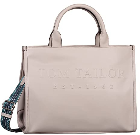 TOM TAILOR bags Teresa Damen Shopper Umhängetasche Reißverschluss Mittelgroß Grau