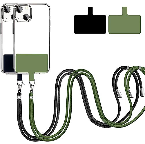 PLABBDPL Cordón colgante,2Pcs universal Cadena de teléfono Llavero Cordón Compatible con la mayoría de los teléfonos inteligentes para estuches de teléfonos