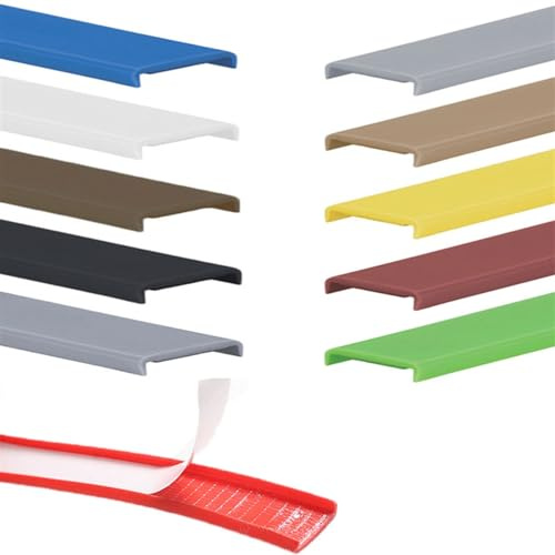 5m Kantenumleimer Selbstklebend Kantenschutz Umleimer Furnierklebeband Kein Aufbügeln, U-Form TPE Möbelkantenband(White,45mm)