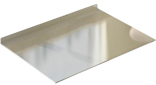 KLOSEKAKA Tabla de corte de acero inoxidable 304 borde 2 cm Tabla de cortar para amasar encimera de acero inoxidable para carne, queso, tablas de corte (Thick:1.5mm,20 * 23.6in(50 * 60cm))
