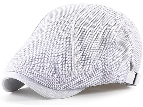 YAMEE Baskenmütze Herren Atmungsaktive Mesh,Barett Herren Hut Sonnenschutz,Schiebermütze Unisex Verstellbar,Sonnenhüte Männer Sommermütze für Outdoor-Aktivitäten