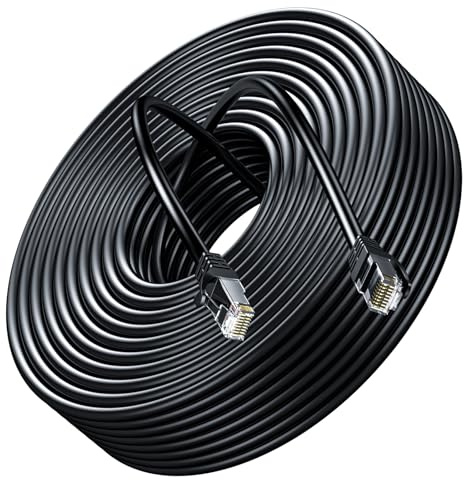 Lan Kabel 30 Meter Outdoor, Cat 6 Netzwerkkabel Verlegekabel 30m Außen Direct Burial Wasserdicht Installationskabel - UTP CCA Ethernet Kabel - RJ45 Hochgeschwindigkeit Gigabit Aussenbereich Patchkabel