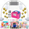 Kit de arco de globos, 10 pies de ancho y 9 pies de alto, juego de soporte ajustable para arco de globos con bomba de globos eléctrica y soportes de mesa para boda, cumpleaños, baby shower, fiesta,