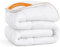 SONGMICS HOME Couette, Duvet 220 x 240 cm, Couette Matelassée avec 8 Boucles, Édredon 300 GSM, Couette King Size, Couette à Piquage Carré, Blanc Nuage TDC013W01