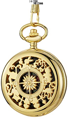 Wasserdichter Survival-Kompass Retro Wandern Gürtelkette Camping Kompass Gravur Taschenuhr Kompass zum Wandern Reiten Taschenuhr Kompass mit Kette Uhr Clip Kompass Gravur Taschenkompass Hand