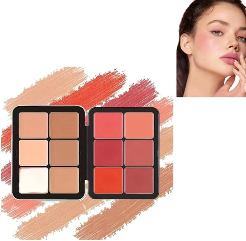 Carla's Secret Makeup Carla Secret Concealer Palette,Tavolozza correttore di 12 colori. 12 colori blush, trucco Full Coverage, correttore per occhiaie sotto gli occhi (3#, 1PC)