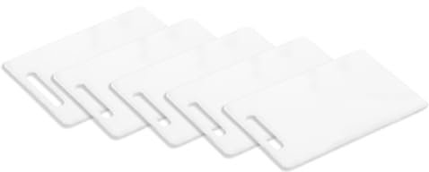 Kesper 30480 | Lot de 5 planches à découper en plastique blanc 34 x 24 x 0,4 cm