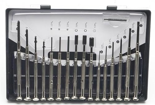 Set 16 in 1 mini cacciavite, cacciaviti orologiaio per riparazione occhiali e orologi, cacciaviti precisione per micro meccanica, set cacciaviti piccoli, cacciavite di precisione.