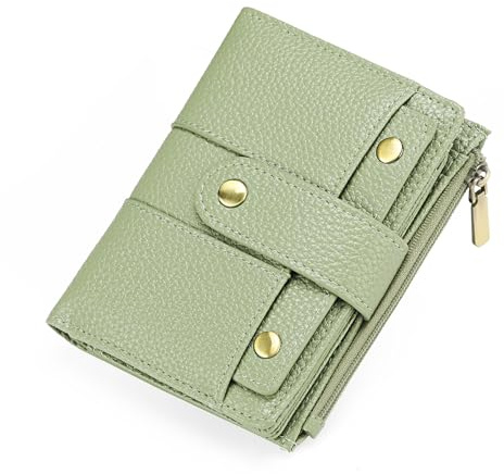 GOIACII Geldbörse Damen Klein Veganes Leder, RFID Blocking Damen Geldbeutel, Klein und im Kurzformat Portemonnaie Damen mit 14 Kartenfächer und 4 ID Fenster