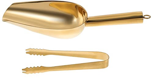 PRETYZOOM Cucchiaio in Acciaio Resistente Per Cubetti Di Ghiaccio Paletta Per Ghiaccio Forniture Da Cucina Cucchiaio Pinze Per Alimenti Riso Farina