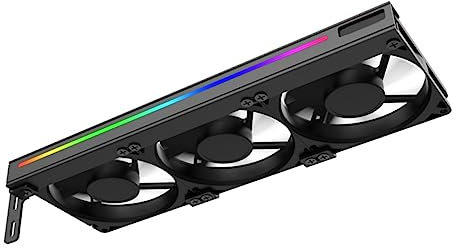 DOITOOL 2 Piezas enfriador de tarjetas graficas extractor de aire suministro de computadora pc cooling fan ventirlador gpu accesorio de computadora enfriador de tarjeta de video AbS Black