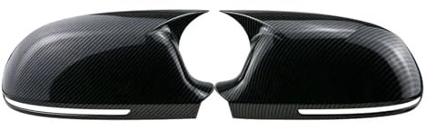 Calotte Specchio,Copertura Specchio Uso Adatto Per Audi A3 8P A4 A5 Copertura Specchietto Retrovisore Laterale For Auto Tappo Ala Guscio Alloggiamento Portiera Esterna(Type A Carbon)