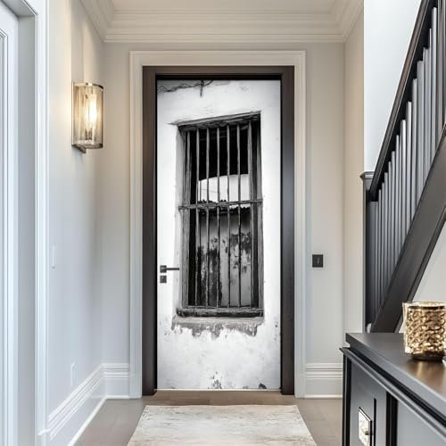 Tizhweqo Türtapete Selbstklebend 90x200 Retro Türfolie Türposter Alt Fototapete Türklebefolie Wandbild Türaufkleber Wandtapete 3D Effekt für Wohnzimmer Schlafzimmer Küche c312