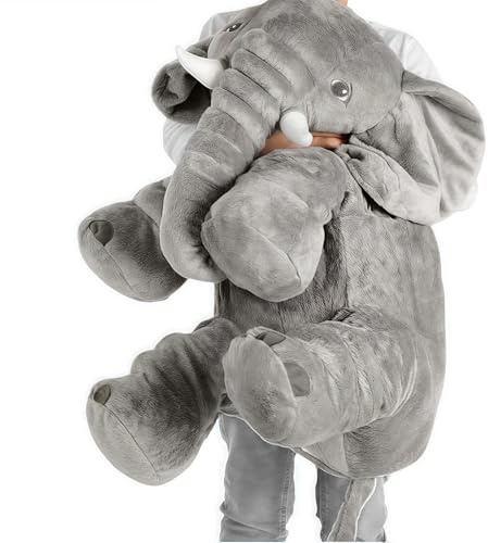 AURWEL XXL Elefant Kuscheltier 60cm, Weiches Elefant Spielzeug & Plüschtier, Großes Stofftier für Kinderzimmer-Deko, Einfach zu Reinigen Familie, Freunde und Tierliebhaber