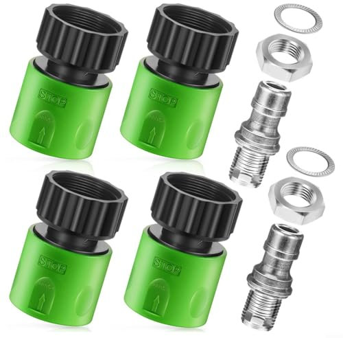 BlesConi Lawn Mower Deck Wash Kit, Quick Connect Adapters Garden Hose Attachment Cleaning System with Nozzle Blade for Tractor Accessories