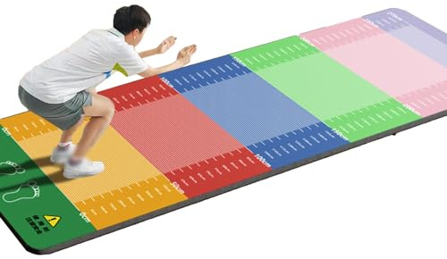 DUBTEDHOU Praxis Mess-Pad, Weitsprungmatte 300 cm, doppelseitig, rutschfest, Gummi, Trainingsmatte, 50 cm/100 cm Breite, 3 mm Dicke(300x50cm/118x19.6in)
