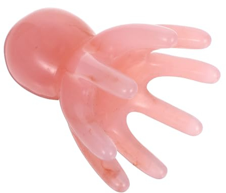 KOMBIUDA Peigne de Massage Crânien Octopus Outil Manuel de Massage Profond pour Tête Cou et pour Détente et Relaxation Parfait Sœur et Amoureux Couleur Rose
