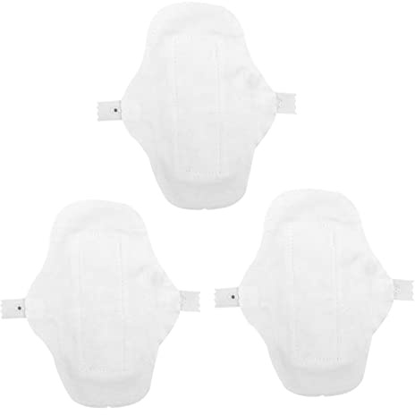TOYZFRIENDY 3 St Tvättbara och Läckagesäkra Bomullspads för Kvinnor Återanvändbara och Andningsbara Mensskydd med Knappfäste Miljövänliga och Praktiska Hygienpads