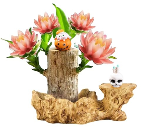 Brasilianisches Holz, brasilianische Glücksholzpflanze, Mini-Skulptur, geeignet für Zuhause, Outdoor, Büro, Küche, Schlafzimmer, Gartendekoration (Beige)