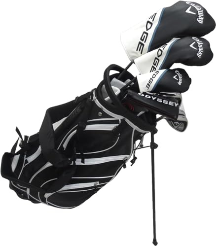 Callaway Mens Left Hand Golf Set Regular Flex Complete Clubs Driver, Fairway Wood, Hybrid, Irons, Putter, Stand Bag LH