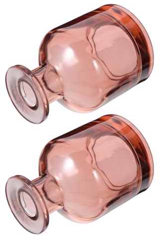 FIXOSHEE Botellas Difusoras de Vidrio para Aromaterapia 2 Piezas de 150 Ml Color Rosa Oscuro Frascos Cilindros sin Tapa para Difusores de Aceites Esenciales Accesorios Decorativos para