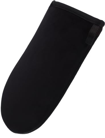 TOVINANNA Guanto Autoabbronzante in Materiale Felpato Nero Bordo Dritto, Applicatore per Lozione Corpo per Abbronzatura Uniforme senza Sole, Strumento per Applicazione Efficiente