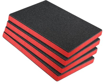 Kuntesetty 4 Stück Werkzeugkisten Schaumstoffeinlagen Polyethylen Liner Organizer Einlage Schaumstoffplatte für Optimalen Schutz für Haushalt Modellb, 40cmx30cmx5cm