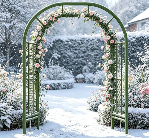 Arco De Metal para Rosas,Boda Diseño Enrejado,Tutor Enrejado para Al Aire Libre, Arco Decorativo,Acero Inoxidable Galvanizado, Resistente A La Intemperie, Fiesta De Bodas Decoracion