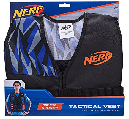 Jazwares NER0157 Nerf Elite Weste, Schwarz/Blau/Grau, One Size