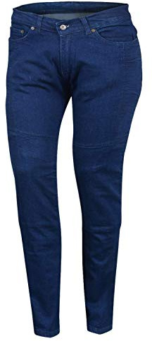 Bikers Gear Australia Kj0014-12 - Jeans da donna elasticizzati foderati in Kevlar, blu con armatura CE rimovibile, taglia 42
